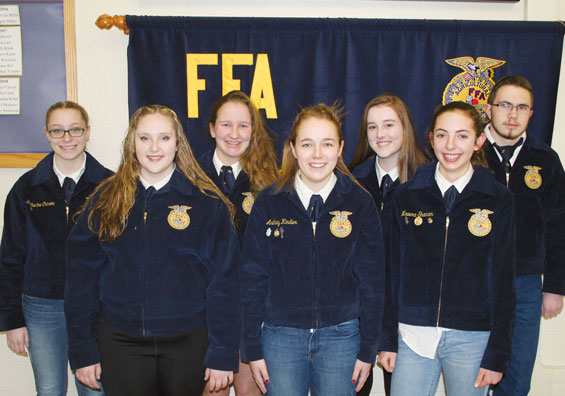 Officers for the Conneaut Area Senior High FFA for the 2018-19 school year 